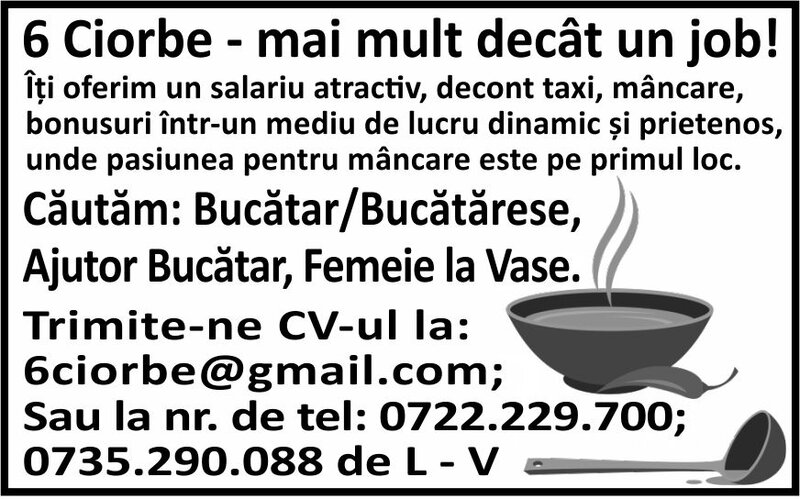 6 Ciorbe angajeaza ajutor bucatar!